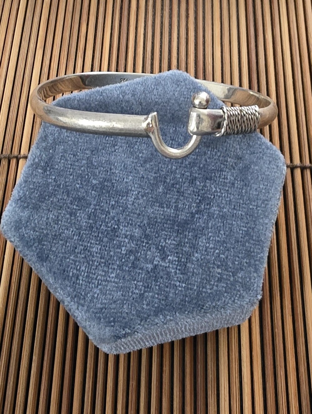 925 Silver Hook Bangle Bracelet